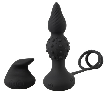 552399 Rebel RC Butt Plug with Cock & Ball Rings