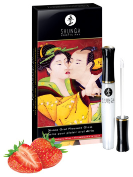 628190 Shunga Divine Oral Pleasure Gloss Strawberry Sparkling Wine