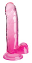 547107 King Cock Clear 7 Cock with Balls