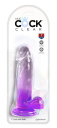 547107 King Cock Clear 7 Cock with Balls