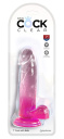 547107 King Cock Clear 7 Cock with Balls