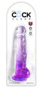 547123 King Cock Clear 8 Cock with Balls