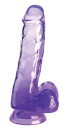 547077 King Cock Clear 6 Cock with Balls