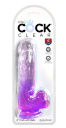 547077 King Cock Clear 6 Cock with Balls