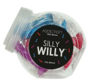 5003601 Žartovné mini penisy Addiction Silly Willy 12 ks 