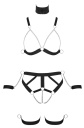 24805811021 Bondage bikiny postroj s obojkom a putami